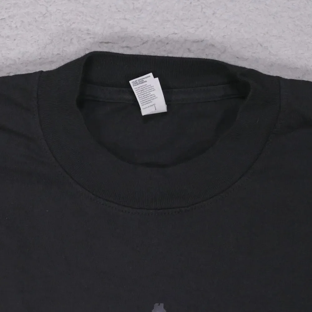 Los Angeles Apparel 6.5oz Black Garment Dyed Short Sleeve T Shirt Unisex Small